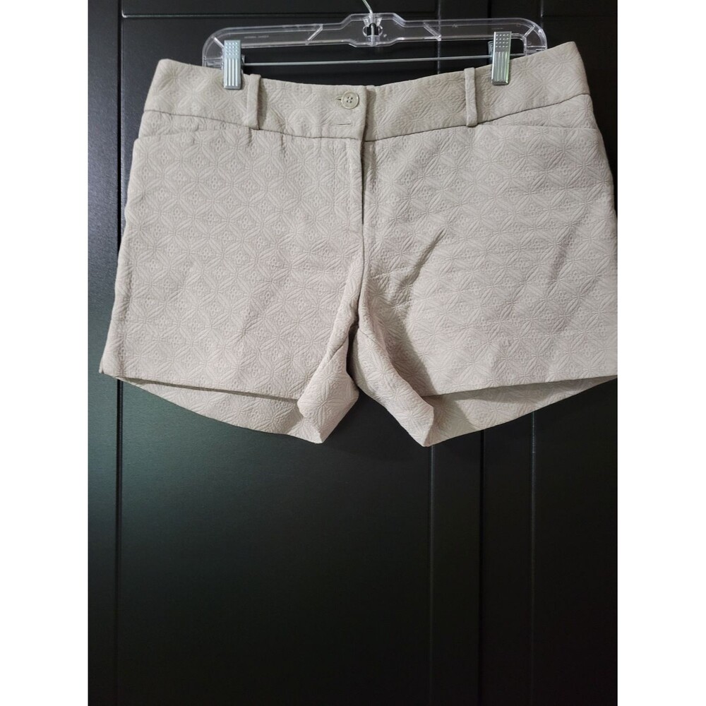The Limited Cream Textured High-Waist Women's Shorts